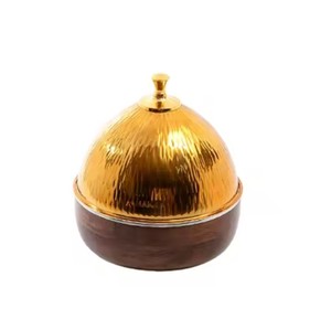 Casserole décorative de table pour mariage et événements Ensemble de 3 plats métalliques créatifs et modernes pour fêtes - Product Image 4