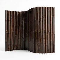 Clôtures en bambou noir Dekor Asia - Accessoires de clôture de jardin écologiques, imperméables, portails, faciles à assembler, tailles personnalisées, extérieur
