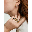 Organic Dme Crown Nesting <b>Adjustable</b> <b>Ring</b> Fashionable Trendy Oval Cut Diamond Inlay Princess Cut Fashion Opening <b>Adjustable</b> - Product Image 2