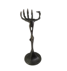 Wholesale Prices Decorative Aluminum Skill W/Round Base Pewter Anti Plating Halloween Decoration Customized Handmade - Product Image 3