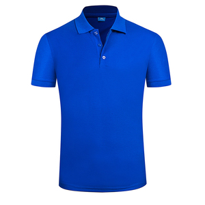 Venta caliente transpirable de punto de talla grande para hombre para Polo Color sólido logotipo personalizado impreso uniforme de algodón en blanco - Product Image 4