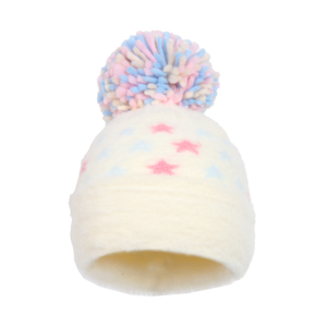 Girls Plush Knit Beanie Hat Pom Pom Soft Fuzzy <b>Winter</b> <b>Cap</b> Star Print Cute Warm Common Adjustable Kids Daily Wear Outdoor Travel - Product Image 2
