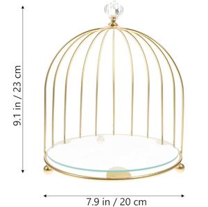 Présentoir à dessert style cage support à gâteau en métal couleur or idéal pour les fêtes d'anniversaire de mariage gâteaux à dessert fruits - Product Image 2