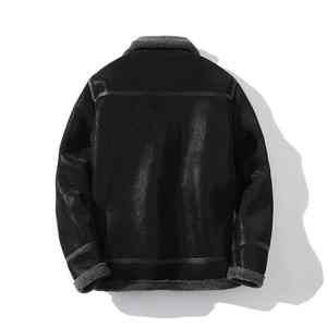 Veste en cuir pour homme, style vintage, 100% cuir véritable, fermeture éclair, col rabattu, rembourrage en coton, nouveau style - Product Image 6