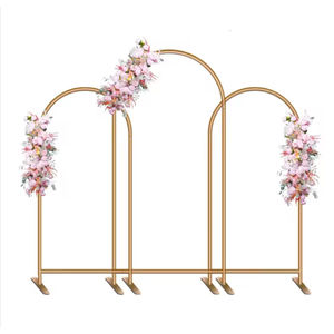 7.2FT 6.6FT 6FT Gold Portable Wedding Arch <b>Stand</b> Iron Frame Arched <b>Backdrop</b> <b>Stand</b> Birthday Party Ramadan Graduation Decoration - Product Image 1
