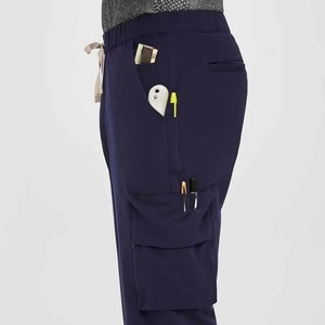 Combinaison médicale en coton/polyester tissé avec poche pour soins infirmiers unisexe utilisation hospitalière - Product Image 3