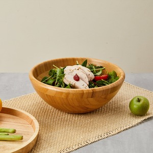 Biodegradable tableware set bamboo <b>wooden</b> <b>wooden</b> <b>fruit</b> bowls salad mixing bowl from Vietnam - Product Image 6