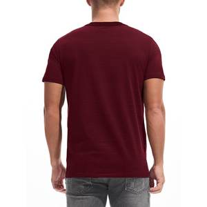 T-shirt col V en Spandex/Nylon pour homme, manches courtes, couleur unie, 170 GSM, sous-couche en laine, séchage rapide, anti-odeur, pour voyage et randonnée, taille américaine - Product Image 3