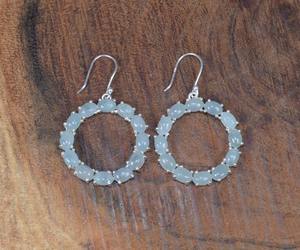 Pendientes de Plata de Ley 925 Chapados en Oro con Aguamarina, Joyería de Piedra Preciosa Sólida de Forma Ovalada para Mujer - Product Image 2