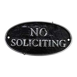 Forme ovale noir peint sans plaque de sollicitation signe mural général artisanat en métal signes décoratifs pour articles de décoration - Product Image 1