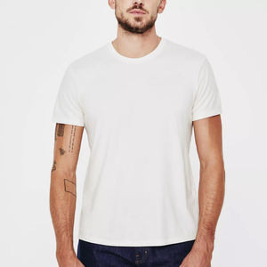 Camiseta de cuello redondo para hombre-Camisetas clásicas Premium ajustadas suaves preencogidas - Product Image 1