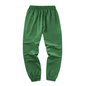 Ensemble survêtement en molleton vert uni pour homme, deux pièces, logo personnalisé, OEM, streetwear, décontracté, vêtements de sport, vente en gros, mode - Product Image 4