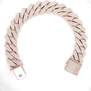 Personnalisé S925 Argent 10k 14k 18k Or Massif Glacé Moissanite Lab Diamant Miami Cubain Lien Chaîne Collier Bracelet - Product Image 1