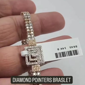 Bracelets et bracelets en or rose avec diamants de laboratoire 6.17 Ct SI Clarity Round Brilliant Cut Bijoux pour femmes - Product Image 1