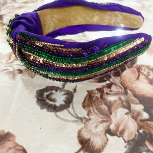 Bulk Supply of Festive Sequin Mardi Gras <b>Headbands</b> Perfect for Retail and Wholesale - Product Image 3