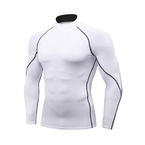 Camisas de compresión de sublimación 3D del fabricante Unisex transpirable de secado rápido 100% poliéster largo corte técnico estilo deportivo - Product Image 1
