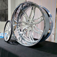 Jantes forgées sur mesure, polies, 5 trous, jantes tout-terrain avec volant, 22, 24, 26 pouces, 6x139.7, 5x127 pour Chevy Oldmobile