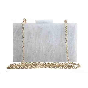 CLUTCH DE RESINA BLANCA CON RAHINSTONE y KUNDAN AMBIENTE DE TRABAJO DEPORTE DE FIESTA BOLSO DE MANO BOLSO INDIO by Tradebit - Product Image 2