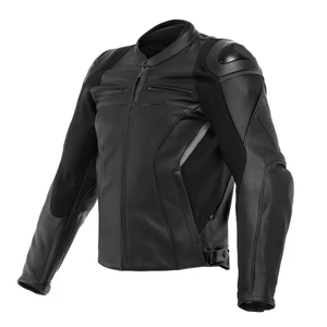 Customized Design Genuine Cowhide Black Leather Motorbike Jacket CE Approved Armors Racing Protective Motorcycle Jacket For Men - Product Image 1