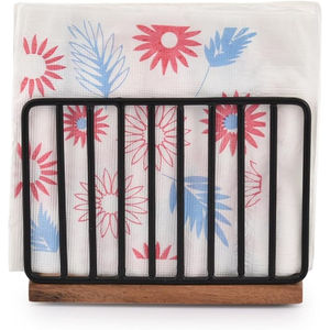 Porte-serviettes décoratif pour la maison en métal doré de qualité supérieure avec socle en bois - Product Image 4