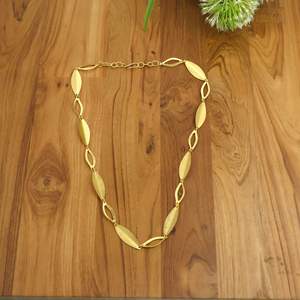 Handmade Brass Chain <b>Necklace</b> for Women Gold Plated <b>Statement</b> Link <b>Necklace</b> | Fashion Jewelry OEM ODM Manufacturer - Product Image 4