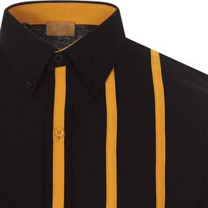 Polo de golf de haute qualité avec broderie personnalisée, logo en polyester et spandex imprimé, style rétro à séchage rapide pour hommes - Product Image 6