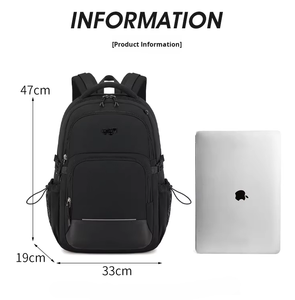 High Quality Unisex Soft Polyester Student <b>Backpack</b> <b>Waterproof</b> Convenient Laptop Compartment Fashionable Outdoor Zipper Thread - Product Image 5