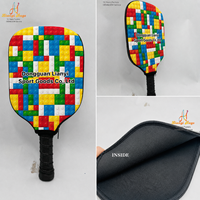 Ensemble de housse de raquette de pickleball et de pochette à balles, accessoires sportifs personnalisés en néoprène, fournisseur d'articles cadeaux, usine avec emballage à étiquette suspendue
