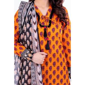 Conjunto de Traje de 3 Piezas sin Costuras para Mujer, Color Naranja - Product Image 5