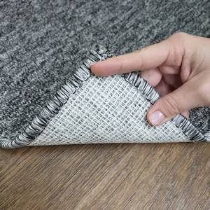 Tapis de porte rectangulaire gris moderne, antidérapant, avec envers en caoutchouc, tapis de sol d'intérieur, lavable en machine, polyester tufté, 40x60 cm - Product Image 5