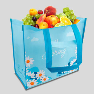 Sac de courses réutilisable en tissu non tissé, écologique et recyclé, avec motif imprimé personnalisé, grande capacité, durable, personnalisable, Vietnam - Product Image 3