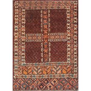 พรมขนสัตว์ถักมือสีเบจน้ำตาลลายเรขาคณิต Kiaan สำหรับห้องนั่งเล่น รุ่น Paem-552 ขนาดใหญ่ เหมาะสำหรับตกแต่งทางเดิน - Product Image 1