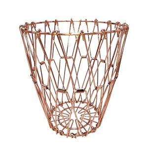 Vintage Wire Basket in Silver Plate Long Across Solid Round Bottom <b>with</b> Woven Metal Strips Around the Outside - Product Image 3