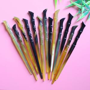 Polished <b>Finish</b> Buffalo Horn <b>Hair</b> Pins for Women's Ox Horn <b>Hair</b> Styling <b>Stick</b> Natural Accessory - Product Image 6