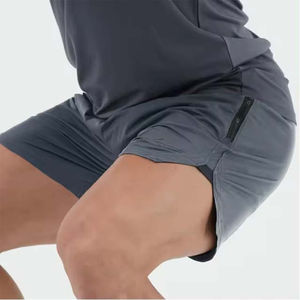 Pantalones cortos transpirables de calle alta OEM para hombre, pantalones cortos atléticos para hombre con logotipo de color personalizado y tamaño de secado rápido cómodo - Product Image 4