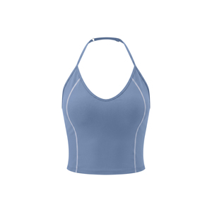 เสื้อกล้ามโยคะแบบไร้ตะเข็บสำหรับผู้หญิงไซส์ใหญ่ คอแบบผูกหลัง ระบายอากาศได้ดี น้ำหนักเบา เหมาะสำหรับออกกำลังกาย - Product Image 1