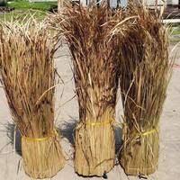Panneau de tuile de paille rouleaux de toiture de chaume d'herbe naturelle rouleaux de couverture en gros feuille de palmier rouleaux de chaume pour tiki hut bar bâtiment