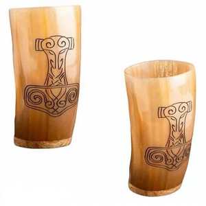 Mug en corne de buffle poli fait main personnalisé avec poignée, finition imperméable pour bars, brasseries et paniers-cadeaux - Product Image 5