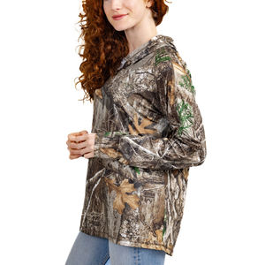 Sweat à capuche respirant pour femme Chemises extensibles pour femme Sweats à capuche camouflage Vêtements de chasse Arbre véritable Imprimé jungle T-shirts pour femme - Product Image 1