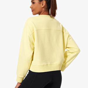 Jersey de mujer Crop Top sudadera Casual Streetwear Loose Fit estilo moda mujer pulóver Crop Top sudadera - Product Image 5