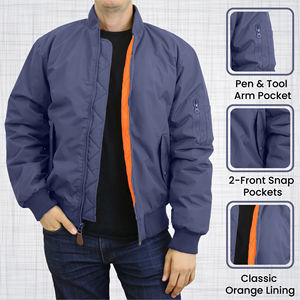 Blouson aviateur moderne pour hommes intérieur doux et chaud conçu pour les activités de plein air travail voyage et confort et durabilité en toute saison - Product Image 5
