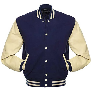 Chaqueta Universitaria de Béisbol Personalizada para Hombre, Bordado Chenille de Alta Calidad, Fabricante OEM, Chaqueta Varsity de Cuero Corta - Product Image 6