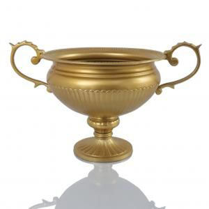 Vase urne décoratif en aluminium argenté pour la décoration de la maison et du bureau Vase urne de table en argent design de luxe pour fleurs - Product Image 6