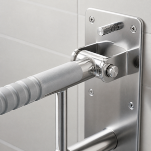 Barre de sécurité pliable pour toilettes et barre d'appui pour personnes handicapées, accoudoir mural avec poignée rembourrée - Product Image 2