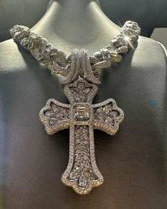 Colgante de Diseño de Lujo para Mujer, Chapado en Oro sobre Plata 925, con Diamantes Moissanite, Diseño de Bolsa de Dinero, Personalizable - Product Image 3