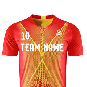 Uniforme de Fútbol para Hombre de Alta Calidad, 100% Poliéster, Cuello Redondo, Manga Corta, Elástico, Personalizado con Nombre, Logotipo del Equipo y Número - Product Image 4