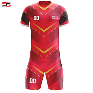 Maillot de football personnalisé 100 % polyester à transfert thermique, prix de gros OEM, respirant et séchage rapide pour l'été - Product Image 5