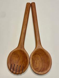 อุปกรณ์ครัวไม้สักธรรมชาติสำหรับทำอาหาร ช้อนไม้สำหรับครัว อุปกรณ์ครัวไม้แบบไม่ติดกระทะ ขายส่ง - Product Image 2