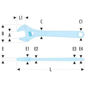 ประแจปรับระดับได้แบบสั้น Facom - Product Image 2