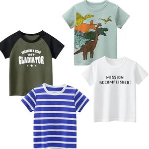 Camisetas de Algodón de Punto Sólido de Alta Calidad para Niños, Camisetas de Manga Corta Estampadas al por Mayor para Niños, Moda de Verano - Product Image 1